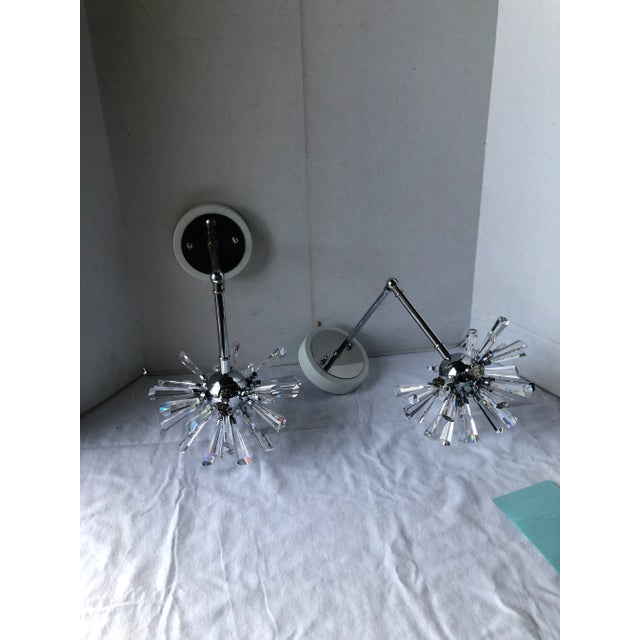 Bakalowits wall sconces, white and chrome. They have been rewired and in perfect condition.
