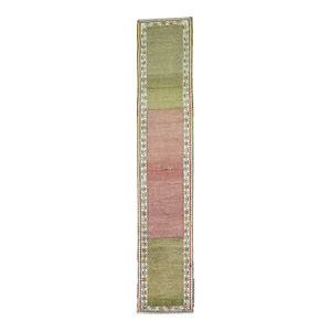 Antique Zabihi Collection Turkish Narrow Runner dated 1912