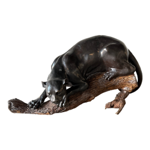 Life Size Bronze Panther on Tree Limb