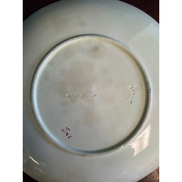 Victorian Wedgwood Majolica Chrysanthemum Star-Form Plate With Geometric Ground, C. 19th Century For Sale - Image 3 of 4