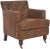 Sit back and relax in the leather club chair, a timeless classic updated with beautiful brown fabric upholstery that...