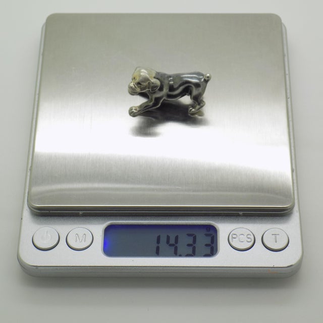 Vintage Italian Playful Puppy Dog Figurine in Silver 800 by Sorini, Arezzo, 1980s For Sale - Image 11 of 14