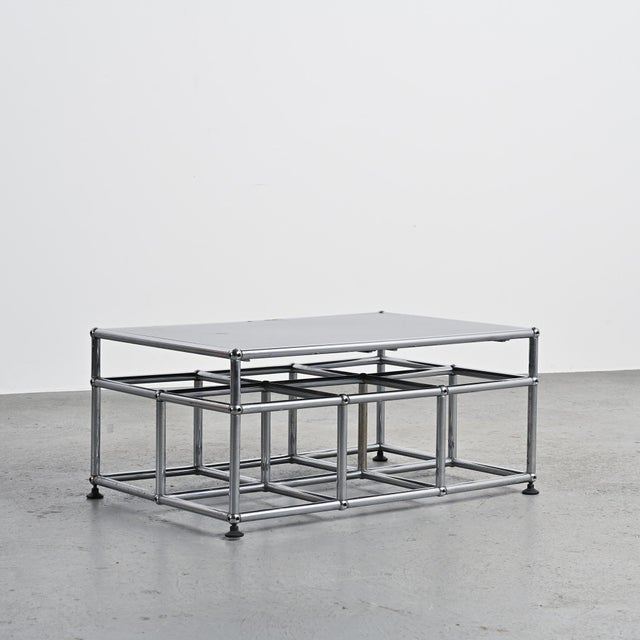 Industrial Vintage Swiss Coffee Table from USM Haller, 1970 For Sale - Image 3 of 11