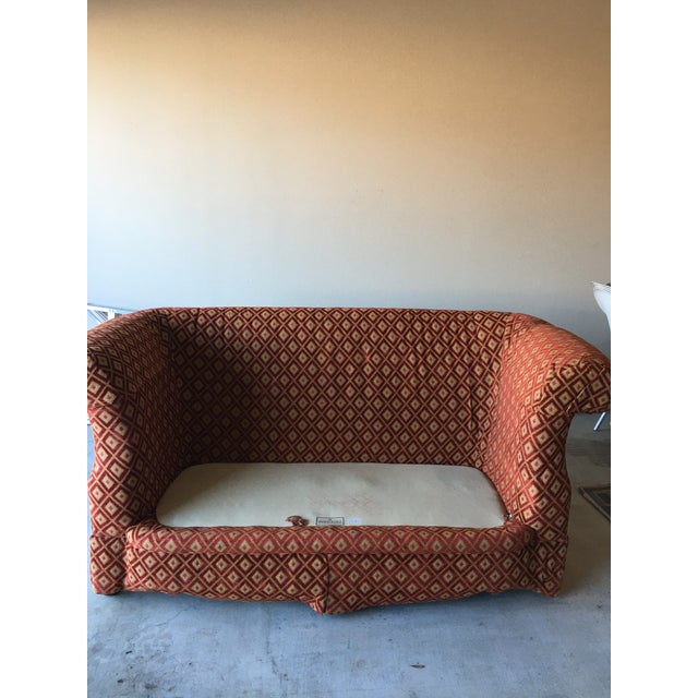 Sherrill Furniture Red Cushion Sofa with Pillows Chairish