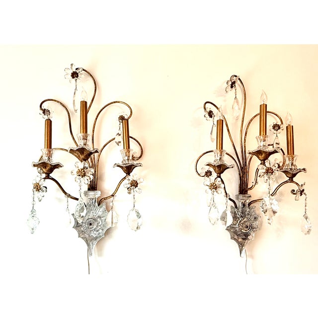 Gold 1950s Maison Bagues Wall Sconces - a Pair For Sale - Image 8 of 10