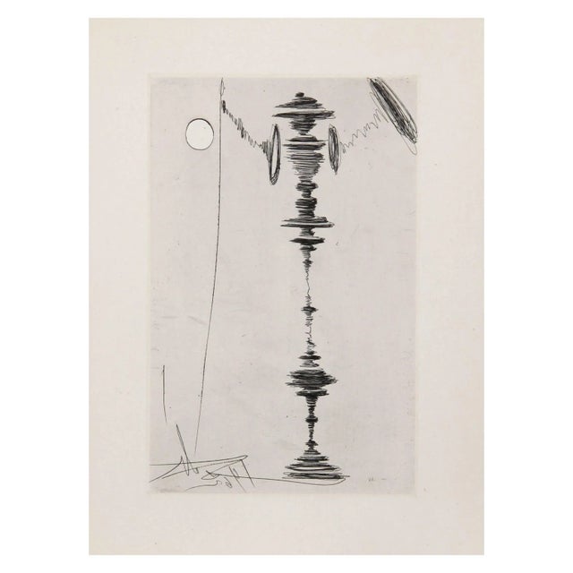 Salvador Dali Deux Fatraises Spinning Man Etching For Sale