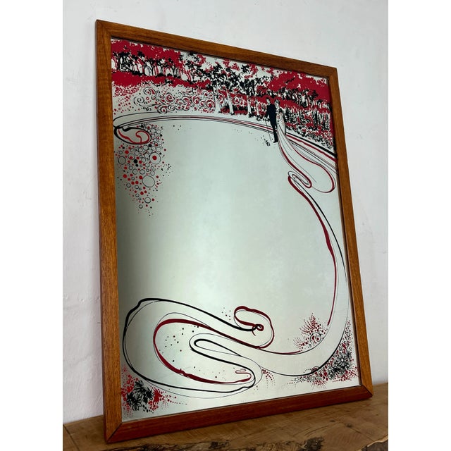 Art Nouveau Mirror with Married Couple Under Tree Motif in the style of Aubrey Beardsley, 1960s For Sale - Image 14 of 14