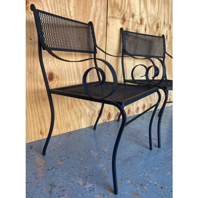 Salterini 20th Century Salterni Wrought Patio Set - Set of 5, Attributed For Sale - Image 4 of 12