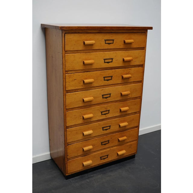 German Beech Industrial Apothecary Cabinet, Mid-20th Century For Sale - Image 4 of 14
