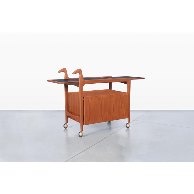 1960s Danish Modern Teak Extendable Bart Cart by Falster Mobelfabrik For Sale - Image 11 of 15