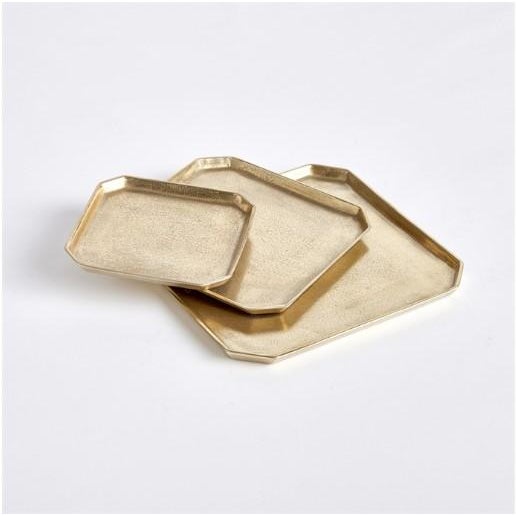 2020s Gold Geometric Trays For Sale - Image 5 of 6