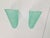 Vintage Triangular Conical Wall Sconces in Green Frosted Glass from Lumal-It, 1990s, Set of 2 For Sale - Image 6 of 16