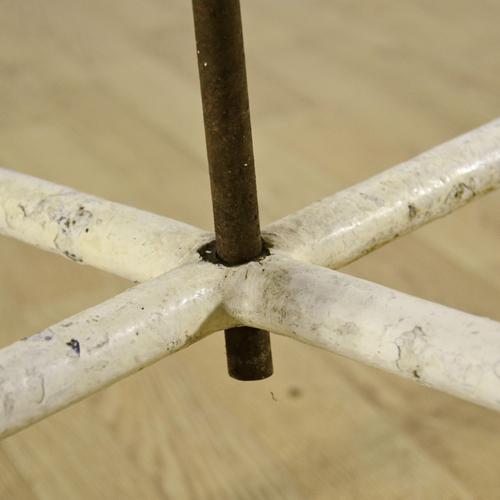 Industrial Swivel Stool with Iron Seat and Frame, 1950s For Sale - Image 6 of 9