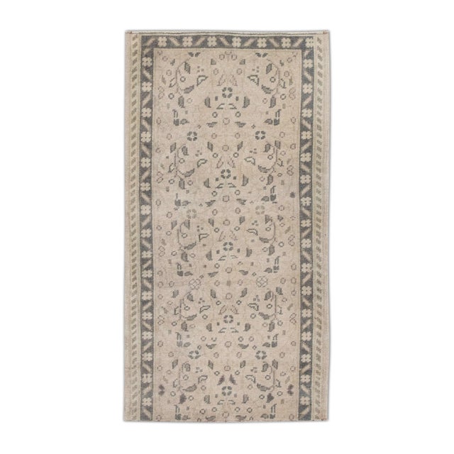 1960s Vintage Turkish Mini Rug 1'9" X 3' For Sale - Image 5 of 5