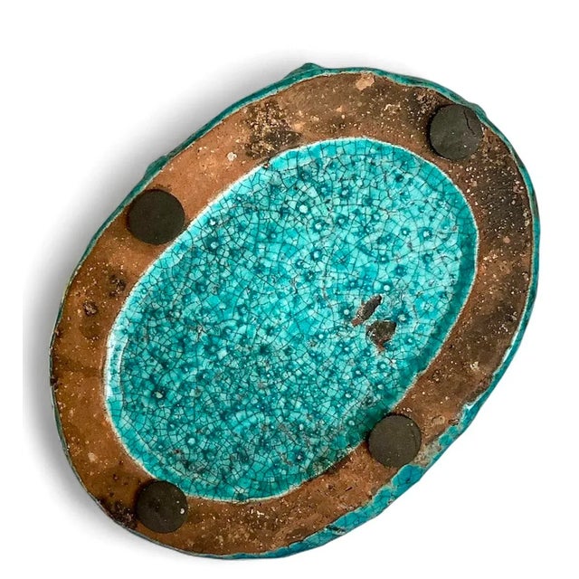 Ceramic 1960s Turquoise Ceramic Planter Vase Jardienier For Sale - Image 7 of 12