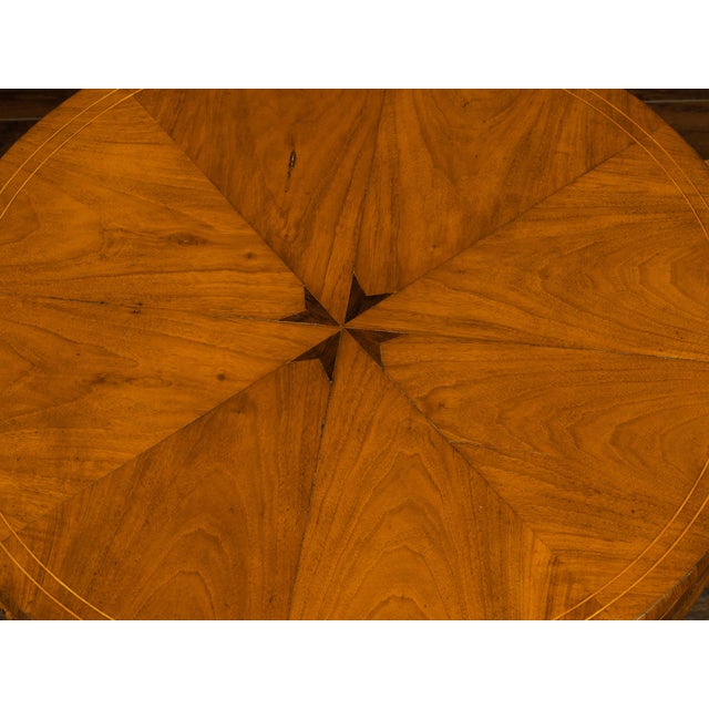 Austrian Biedermeier Period 19th Century Walnut Guéridon with Four Drawers For Sale - Image 4 of 8