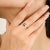 Toi Et Moi Blue Sapphire & Diamond Statement Ring Made in 14k Gold Size 5.5 For Sale - Image 4 of 10