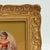 Victorian Vintage Ornate Gold Gilt Frame With Victorian Girl and White Cat Portrait For Sale - Image 3 of 5