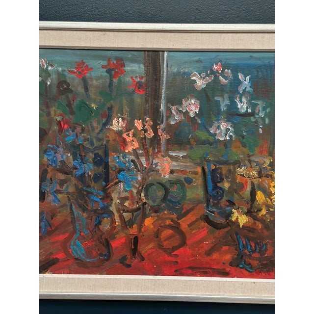 Eric With, Still Life with Flowers, 1960s, Oil Painting on Canvas, Framed For Sale - Image 4 of 18