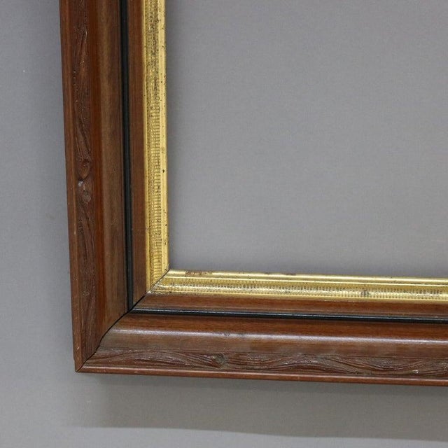 1900 - 1909 Oversized Pair of Antique Victorian Ebonized & Parcel Gilt Walnut Frames C1900 For Sale - Image 5 of 11