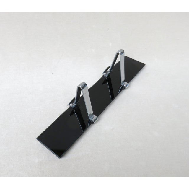 Art Deco Black Glass & Chrome French Picture Frame For Sale - Image 13 of 18