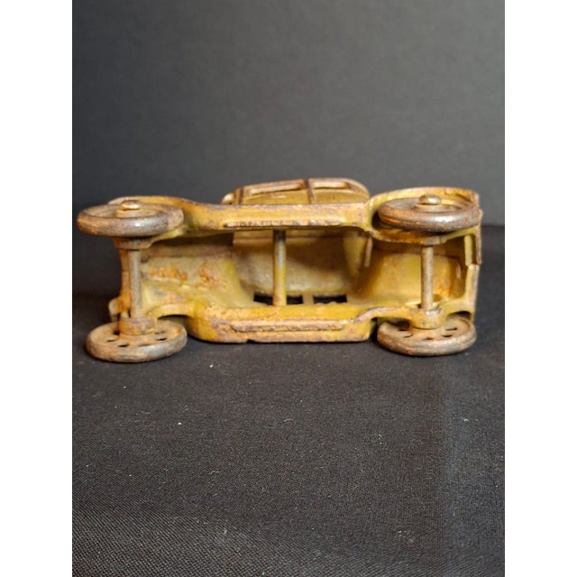 Antique 1920s Kilgore Cast Iron Ford Model T Coupe Toy Car Dark Mustard Yellow Sf600a For Sale - Image 11 of 17