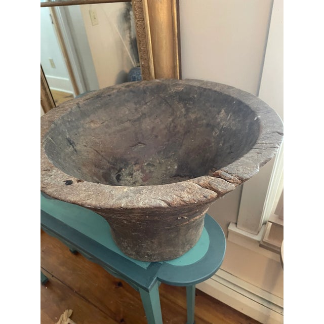 Tribal Early 19th Century Primitive Tribal Ceremonial or Feasting Bowl For Sale - Image 3 of 9