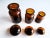 Vintage Amber Belgian Glass Apothecary Bottles With Stoppers, Set of 3 For Sale In Miami - Image 6 of 11