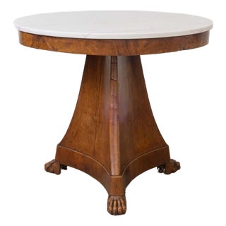 19th Century French Empire Marble Center Table For Sale