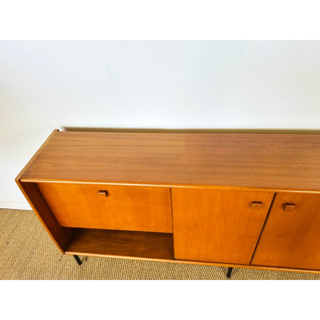 Tall Scandinavian Teak Sideboard, 1960s For Sale - Image 4 of 18