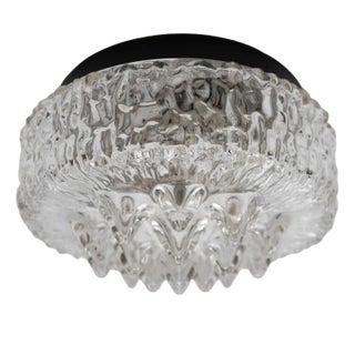 Clear Glass Icicles Flush Mount, Germany, 1960s For Sale