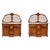 Regency Sideboards in Molded Oak and Marble, 1920s, Set of 2 For Sale