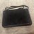 1980s Black Cut Velvet and Leather Italian Clutch For Sale - Image 9 of 11
