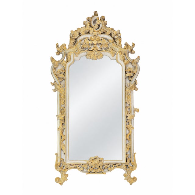 Vintage 20th-Century Italian Baroque Gilded Wall Mirror For Sale - Image 10 of 10