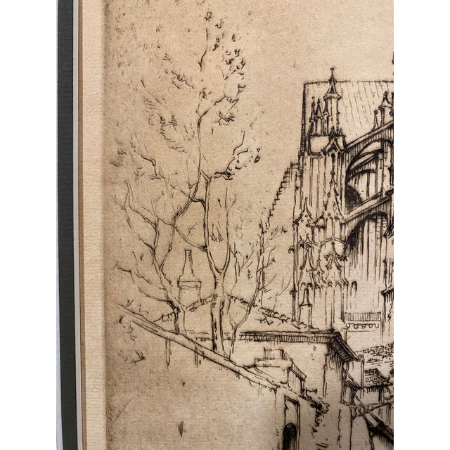 Ernest D. Roth Signed Etching “St. Pierre, Beauvais” French Gothic Cathedral Art For Sale - Image 12 of 12