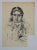 Mino Maccari, Portrait, Original Drawing, Mid-20th Century For Sale - Image 3 of 3