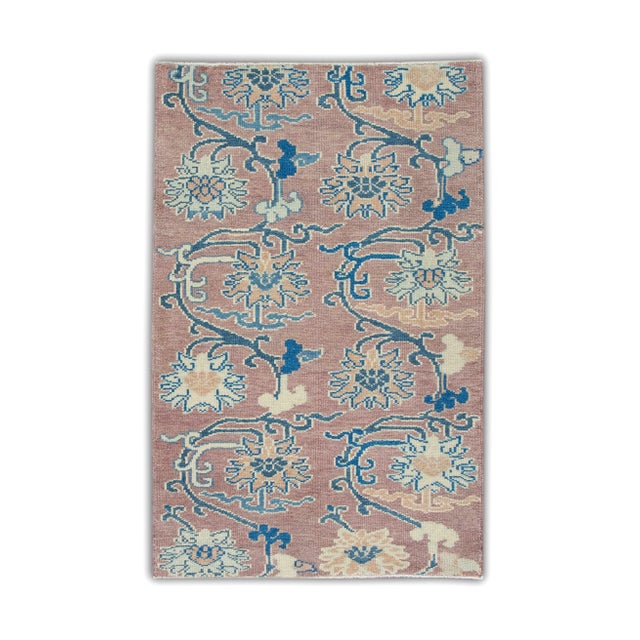 Modern Turkish Oushak Rug 2'9" x 4'2" For Sale In Houston - Image 6 of 6