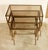 Maison Jansen 1960s Art Deco Brass and Smoked Glass Nesting Tables - 3 Pieces For Sale - Image 4 of 9