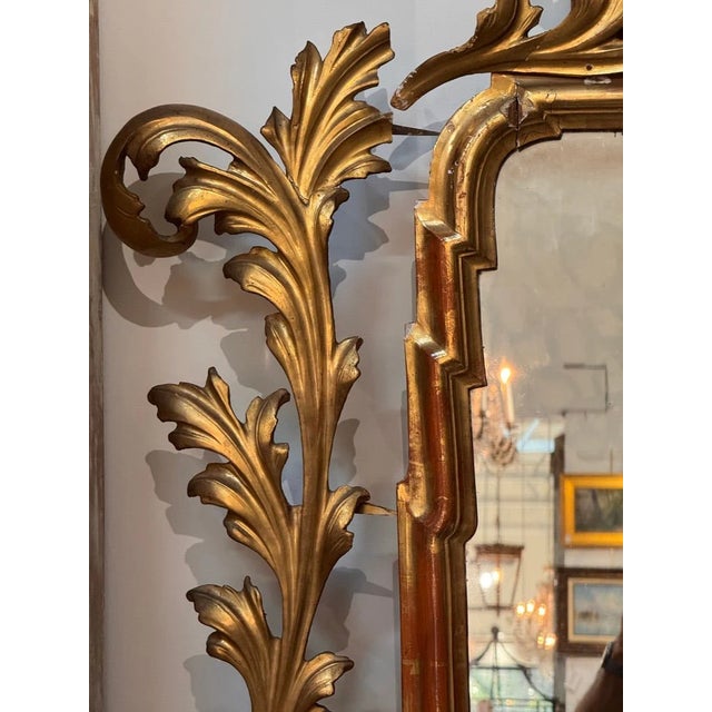 Gold Large, Fine 18th C. Carved Gilt Italian Baroque Mirror For Sale - Image 8 of 8