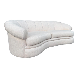 Thayer Coggin Curved Channeled Asymmetric Sofa, Usa 1980s