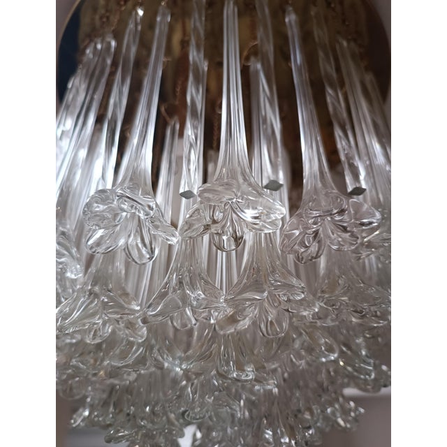 Murano Glass Flower Chandelier from Venini, 1960s For Sale - Image 6 of 10
