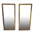 1960s Gold Metallic Finish Wood Mirrors- A Pair For Sale