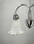 Vintage Pendant Light in Chrome and Floral Glass by Elektroinstala Děčín, 1950s For Sale - Image 9 of 14