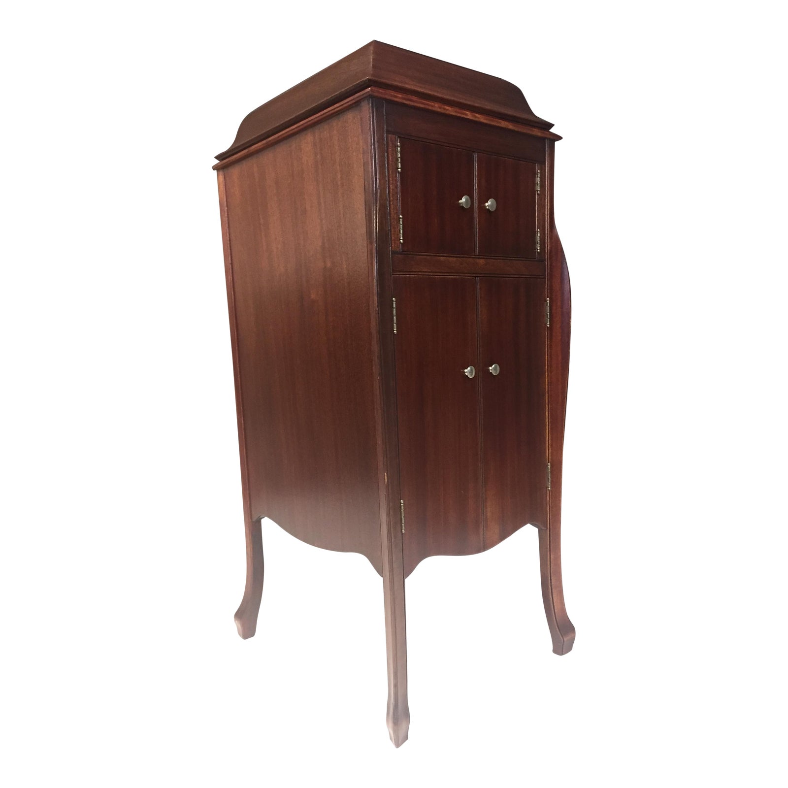 Antique Victrola Wood Record Player Cabinet | Chairish