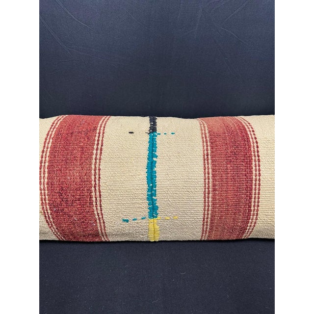 Contemporary Turkish Hemp Pillow Cushion Natural Beige Brown Cushion Cover 14"x40" For Sale - Image 3 of 4