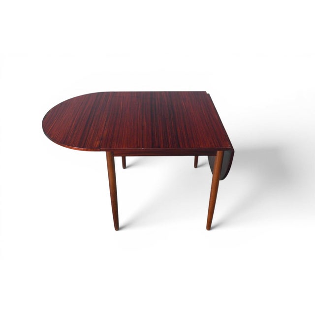 Brown Danish Modern Rosewood Drop Leaf Dining Table, 1960s For Sale - Image 8 of 10