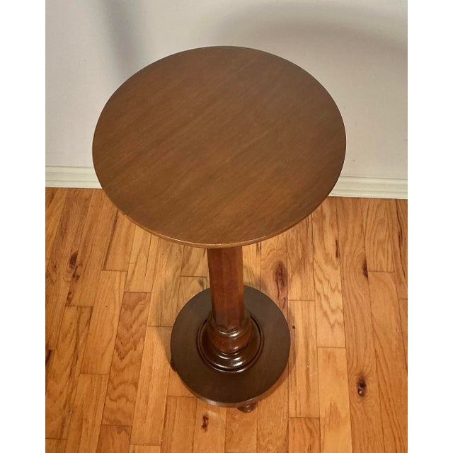 Vintage Mid-Century Pedestal Stand/Column Plant Stand/Lamp Table Solid Walnut, C. 1950s-1970s For Sale - Image 4 of 12