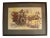 Midcentury Landscape Farm Cart Wagon Lithograph For Sale