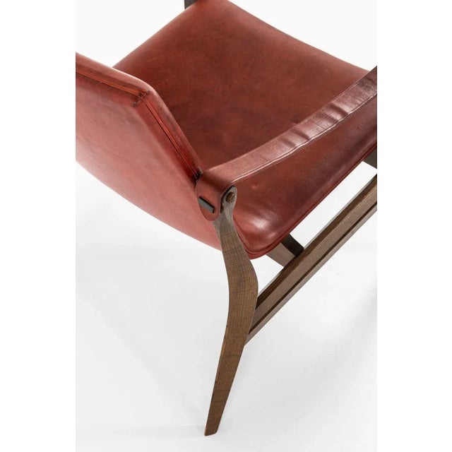 Very rare easy chair designed by Karen & Ebbe Clemmensen. Produced by Fritz Hansen in Denmark. This piece is attributed to...