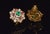 Late 20th Century Natural 4.89cts Diamond, Emerald & Pink Tourmaline 18k Gold Floral Earrings, Pair For Sale - Image 4 of 12